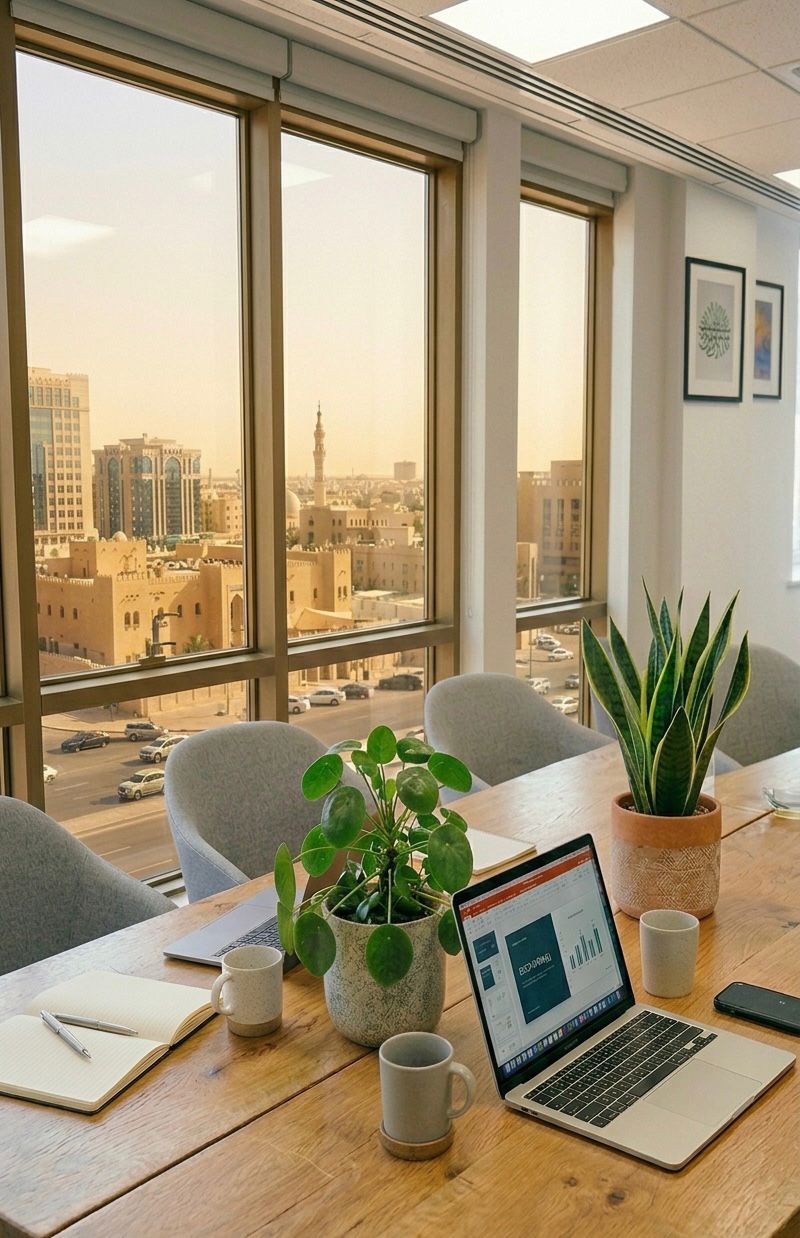 تنسيق نباتات داخلية للمكاتب: كيف تحول بيئة العمل إلى مساحة منتجة؟